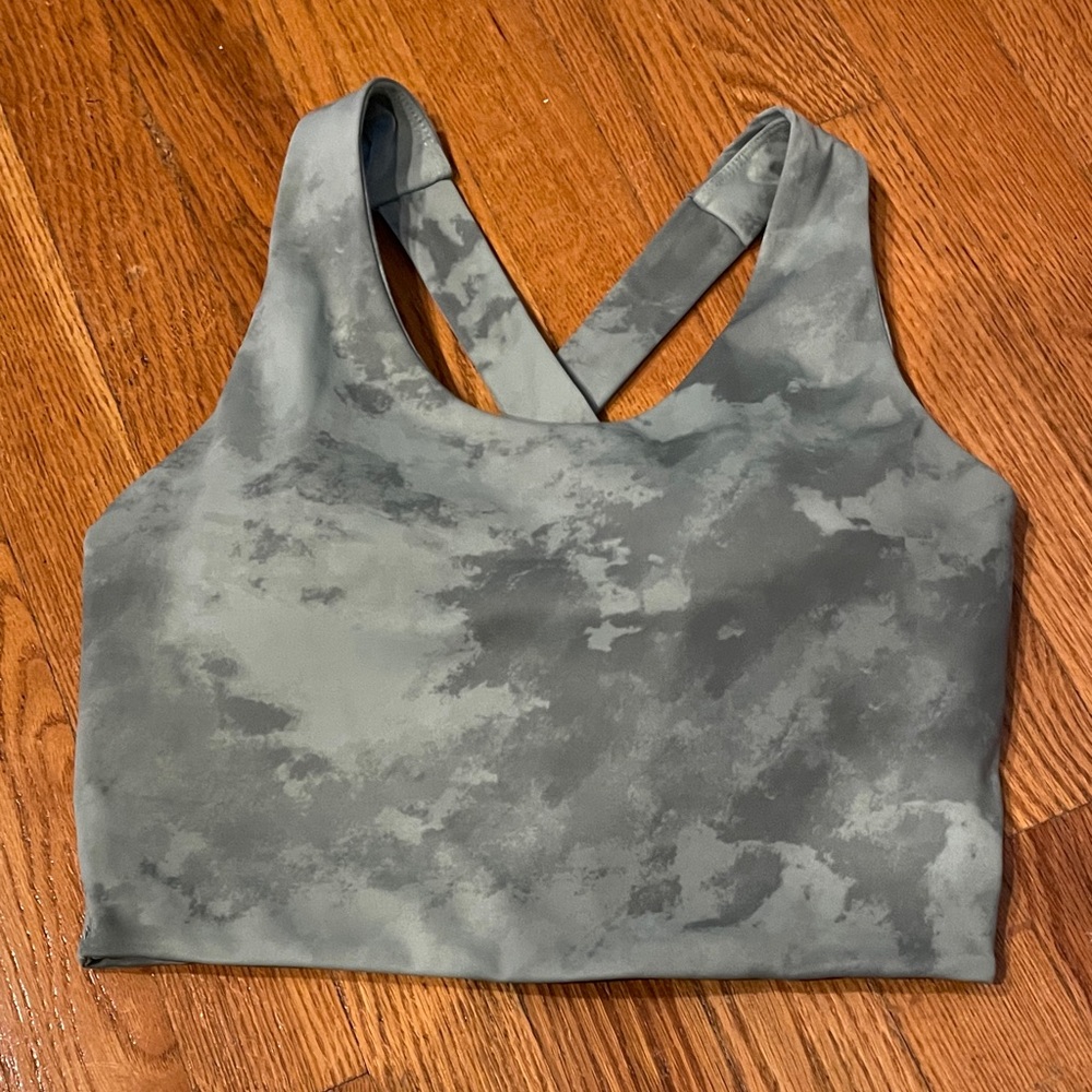 Sage green longline Racerback Sports Bra